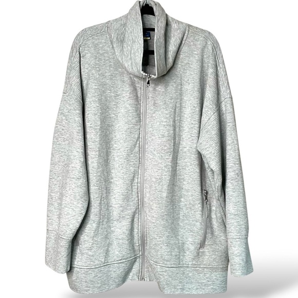 OLD NAVY Long Sleeve Dynamic Fleece Ribbed Performance Jacket Full Zip Sz XL - Picture 3 of 11